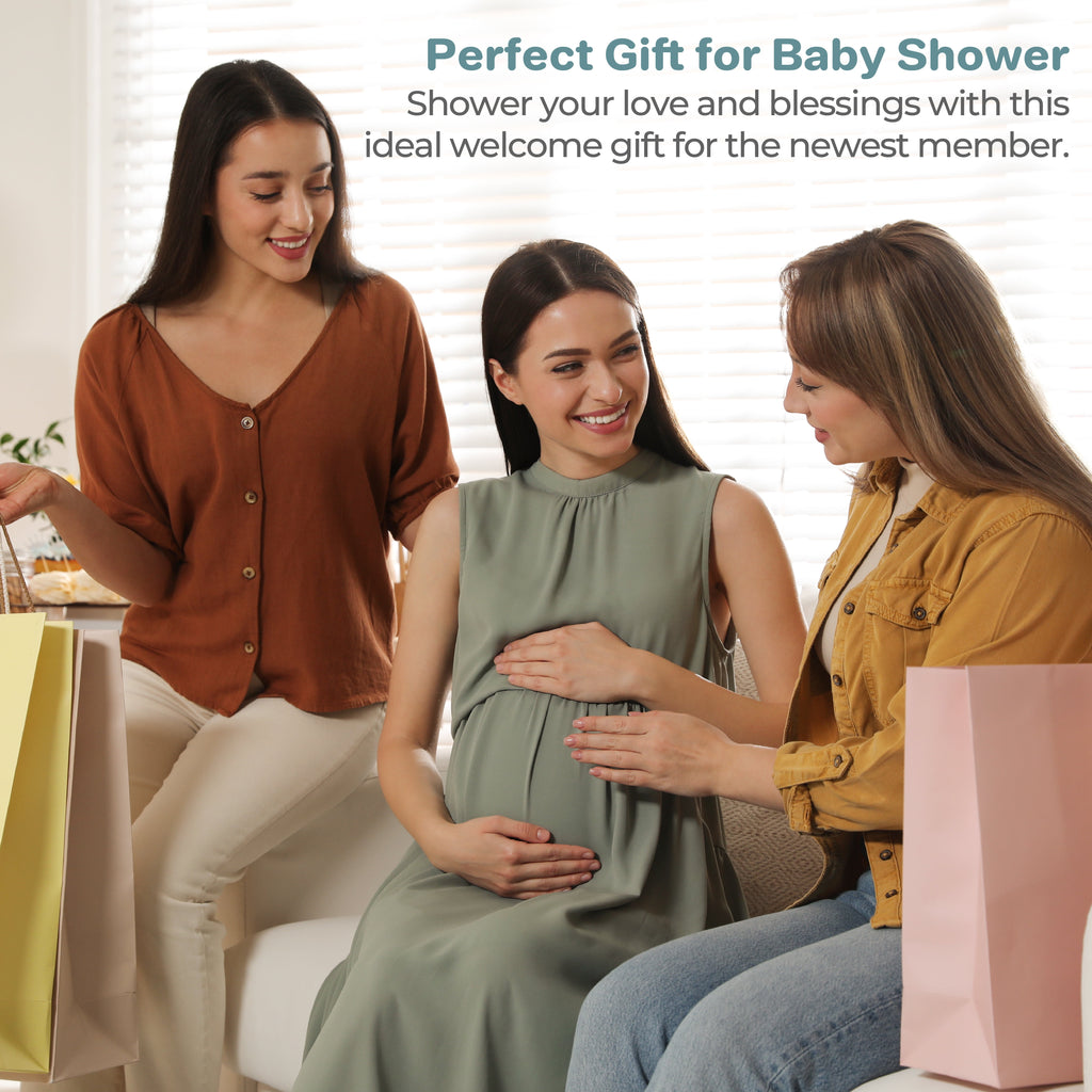 Bath Hooded Towels & Washcloths Set for Babies, 23-Piece Gift Set, Gray Lion