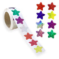 50-500Pcs Colorful Star Stickers for Kids Reward School Classroom Adhesive Holographic Star Stickers for Teachers DIY Craft