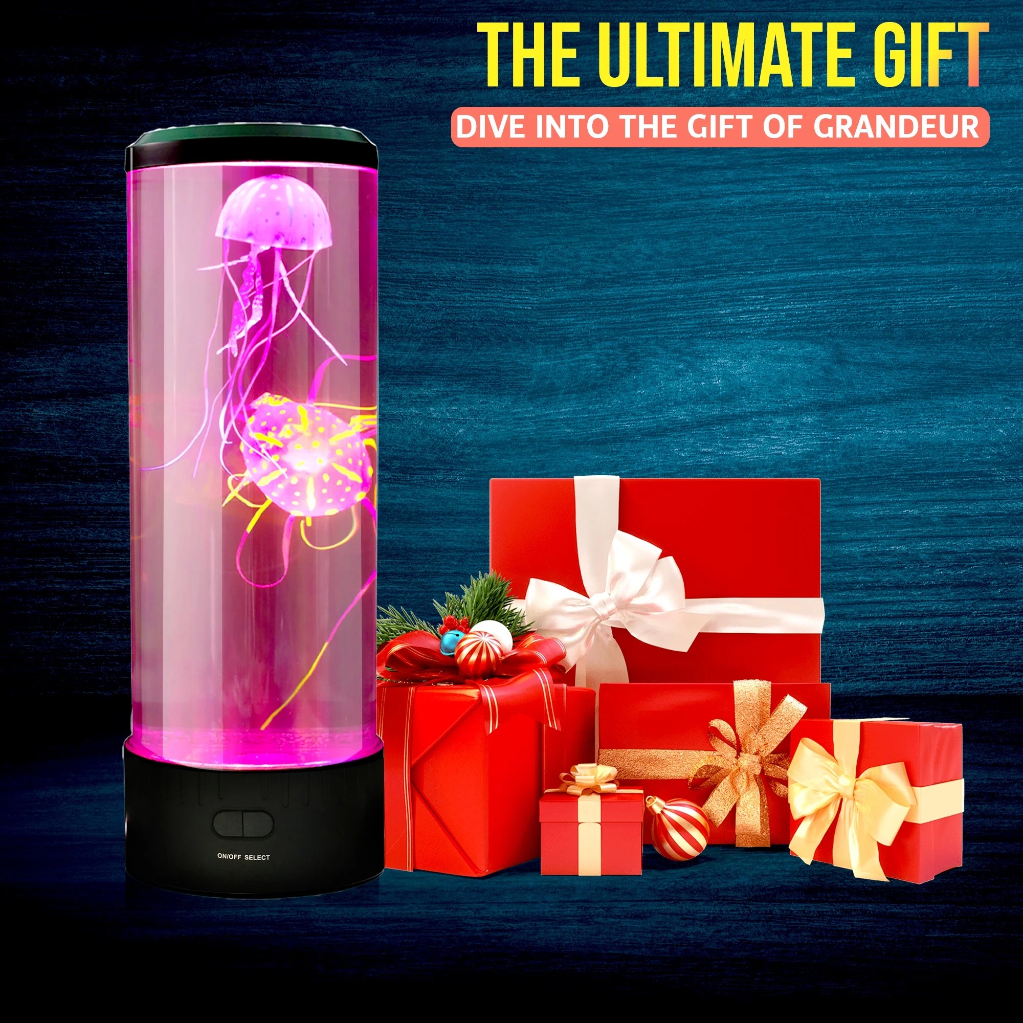 Jellyfish Lamp with Remote Control, 16 Color Changing Options, 4Modes, Auto Shutoff, Sensory Night Light Aquarium Lamp for Kids & Adults Home Decor