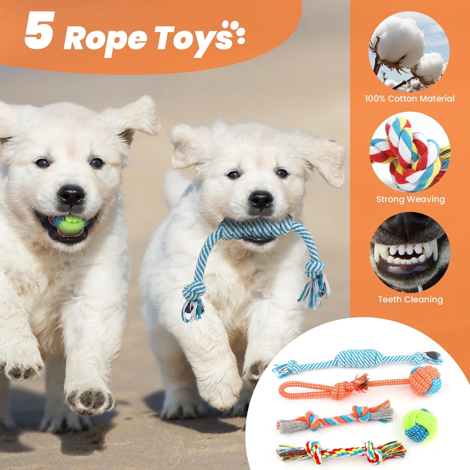 Juguetes Para Perros Pequeños, Paquete De 10 Juguetes Masticables Para Cachorros Para La Dentición Y El Entrenamiento Con Juguetes De Peluche Con Sonido, Pelota De Premio Y Juguetes De Cuerda Para Mantenerlos Ocupados
