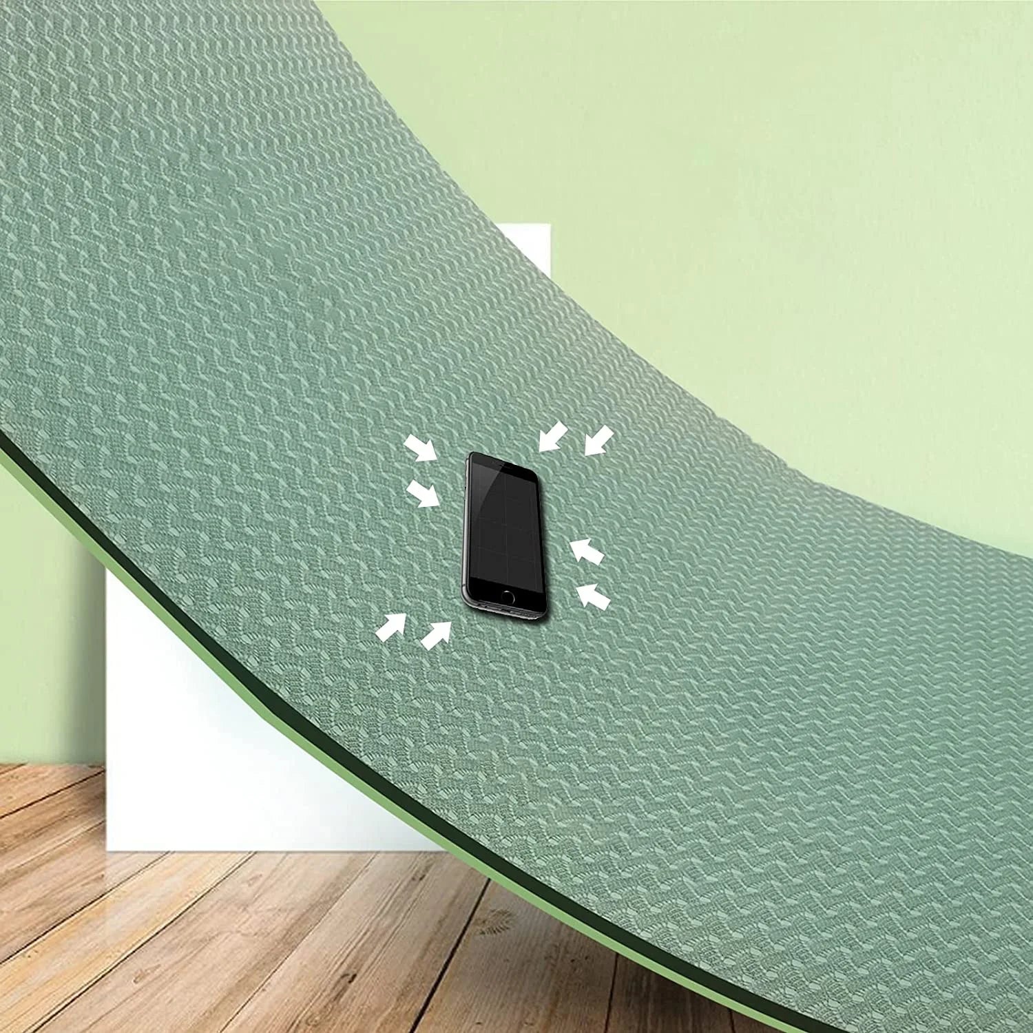 Yoga Mat 72 X 24'' Exercise Mats 8Mm TPE Non-Slip Extra Thick High-Density Eco Friendly for Yoga Workout Pilates Yoga Mats for Women Men